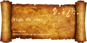 Vigh Áron névjegykártya