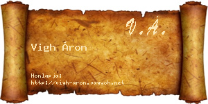 Vigh Áron névjegykártya